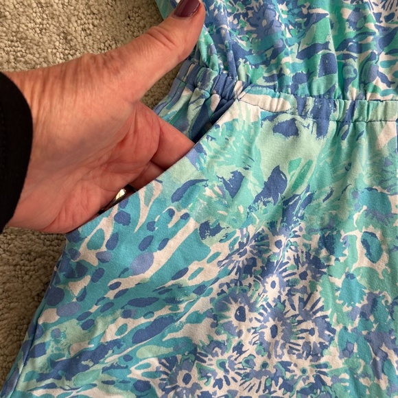 Lilly Pulitzer LaLa Romper Blue Haven Hey Hey Soleil Size XXS Summer Preppy - Picture 5 of 14